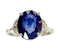 Platinum, 3.00ct Natural Blue Sapphire & Diamond Ring - image 11