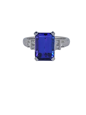 Tanzanite and diamond dress ring SKU: 8256 DBGEMS