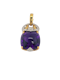 Juicy sugarloaf amethyst and diamond pendant SKU: 8252 DBGEMS - image 1