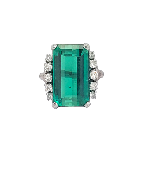 Lagoon tourmaline and diamond dress ring SKU: 8251 DBGEMS - image 1