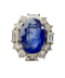 4.86ct Natural Blue Sapphire & 2.00ct Diamond Ring - image 1