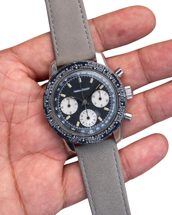 1960 Jaeger LeColutre Shark ‘World Time’ E2643 - Valjoux 72 Factory Rare Vintage Chronograph 41mm - image 1
