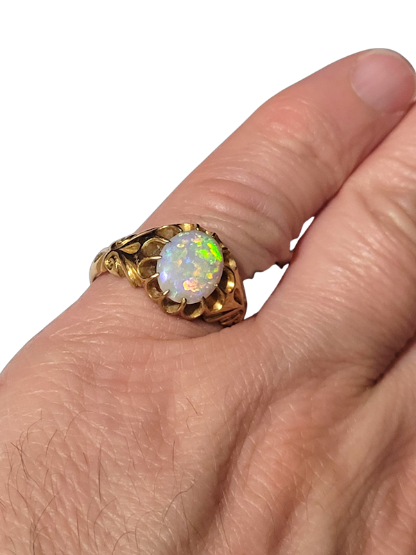 Antique opal dress ring SKU: 8295 DBGEMS - image 1