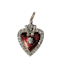 Antique red guilloche enamel and diamond heart pendant SKU: 8294 DBGEMS - image 1