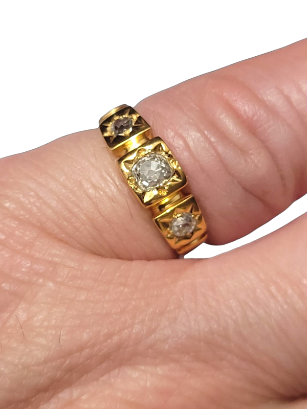Gypsy set old mine cut diamond ring SKU: 8291 DBGEMS - image 1