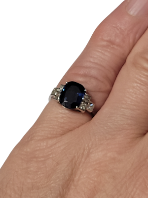 Sapphire and diamond engagement ring SKU: 8288 DBGEMS