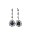 Sapphire and diamond cluster drop earrings SKU: 8286 DBGEMS - image 1