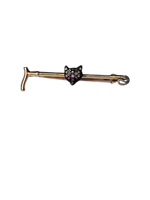 Antique diamond fox pin SKU: 8283 DBGEMS