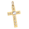 18ct Gold Pearl & Rock Crystal Cross Pendant | English c.1920s - image 1