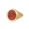 18ct Gold Carnelian Signet Ring | English c.1963 - image 1