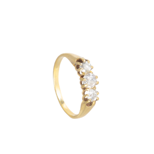 Three Stone Diamond Ring | 18ct Gold | Edwardian c.1900s