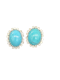 Beautiful Natural Turquoise and diamond earrings - image 1