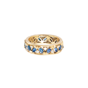 Sapphire and Diamond Eternity Ring | 18ct Gold | English 1991