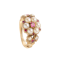 Ruby & Pearl Floral Cluster Ring | 18ct Gold | Victorian c.1850s - image 1