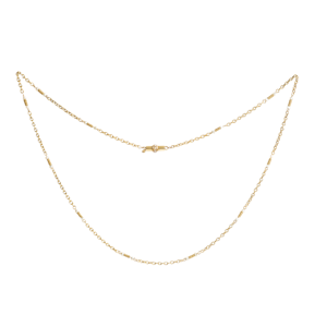 15ct Gold Pearl Chain | English c.1900s