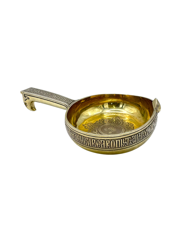 Russian silver gilt trompe l'oeil kovsh, Moscow, 1856. - image 1