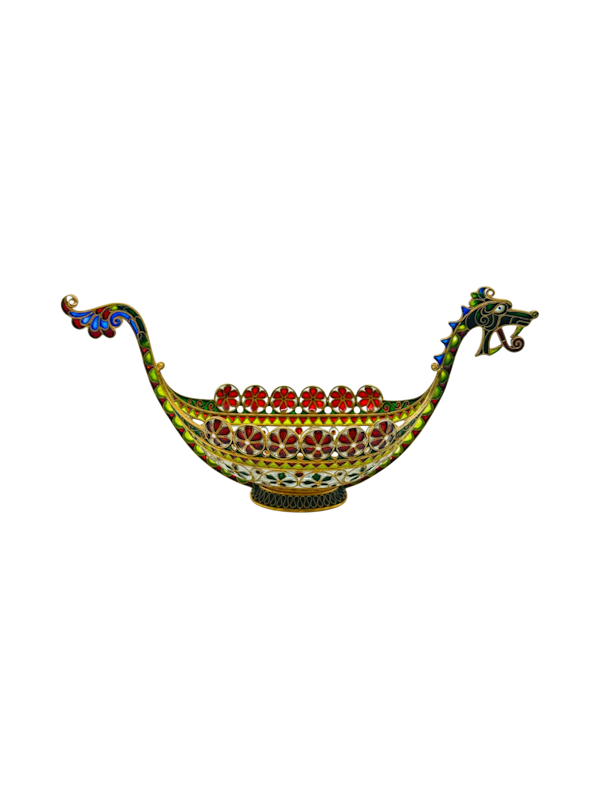 Silver gilt pique-a-jour and guilloché enamel, Norway, early 20th century. - image 1