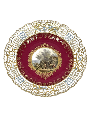 Reticulated Meissen cabinet plate