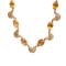 18ct Gold & Citrine Scroll Link Necklace | Italian c.1950s - image 2
