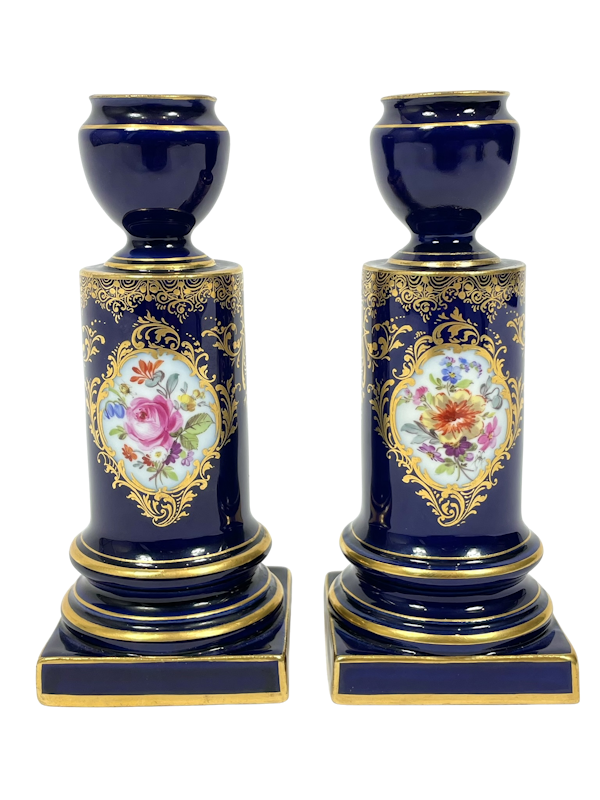 Pair of Meissen candlesticks - image 1