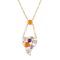 Art Nouveau Gold Moonstone, Amethyst & Fire Opal Necklace | c.1910 - image 2