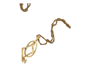 9 ct. gold and small diamond pendant on 9 ct. gold chain
