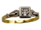 Russian solitaire diamond ring in 14 ct. gold - image 1
