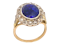 Black opal and diamond Victorian ring - image 1