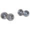 Art Deco Grey Enamel, Diamond, Platinum and Gold Cufflinks, Circa 1930 - image 1