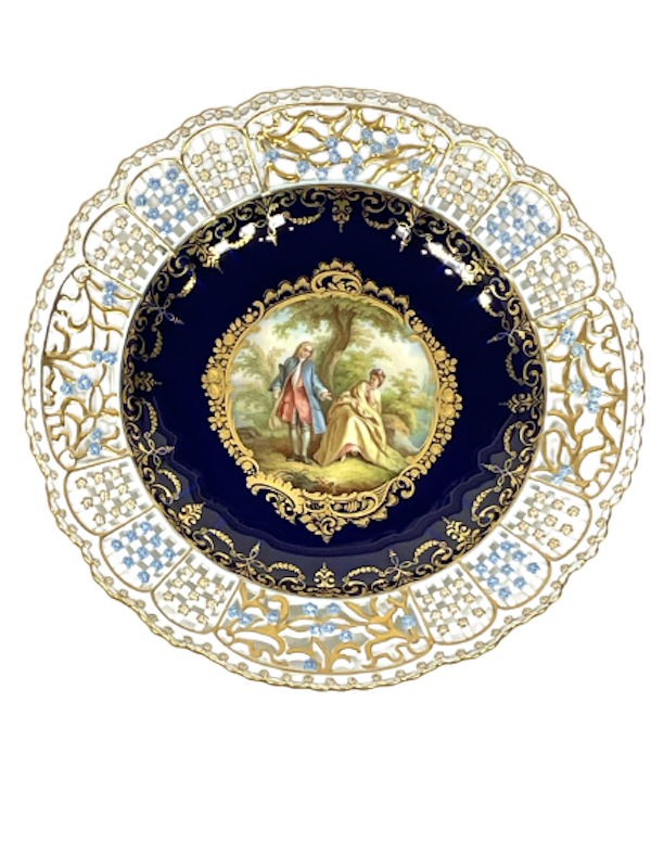 Reticulated Meissen cabinet plate - image 1