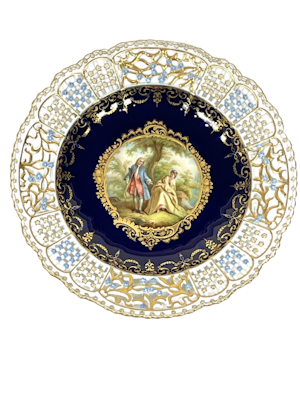 Reticulated Meissen cabinet plate
