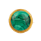 Large Malachite Cabochon & 18ct Gold Pendant Brooch | Victorian c.1880s - image 1