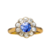 Antique Sapphire & Diamond 18ct Gold Cluster Ring | Edwardian c.1900 - image 1