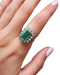 Lovely Vintage Emerald Diamond ring at Deco&Vintage Ltd - image 1