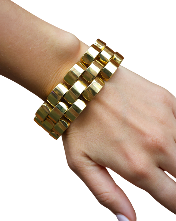 Chic and Different 18ct Gold Bracelet at Deco&Vintage Ltd - image 1