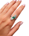 Beautiful Art Nouveau Emerald Diamond Ring at Deco&Vintage Ltd - image 1