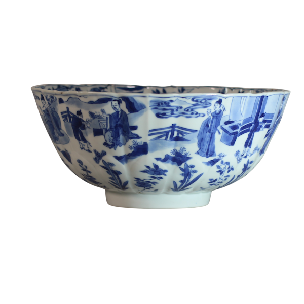 Large Chinese blue and white bowl, Kangxi(1662-1722) - image 1