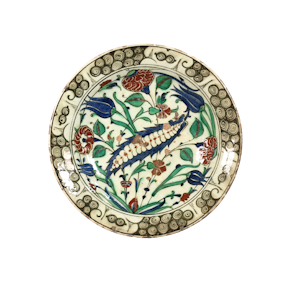Iznik plate, Ottoman Turkey, 17th century,