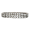 Three Row Diamond and Platinum Bracelet, Circa 1980, 19.00 Carats - image 1