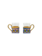Russian silver gilt and cloisonné enamel pair of vodka cups, Moscow , Ivan Saltykov. - image 1