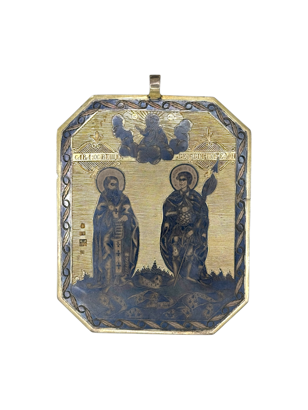 Russian silver niello icon, Moscow, 1840. - image 1