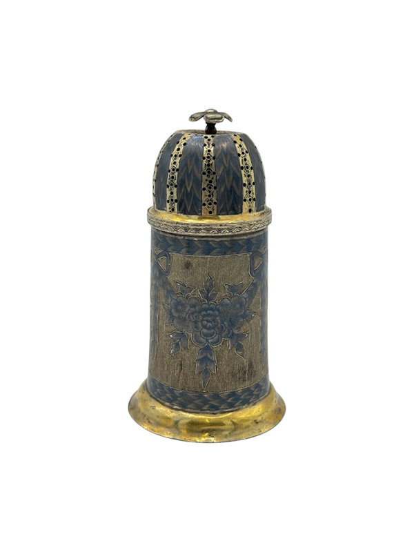 18th century Russian silver niello sugar caster, Vologda, 1793. - image 1