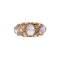 Moonstone Cabochon & Old Mine Cut Diamond 18ct Gold Ring | Edwardian 1901 - image 1