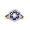 Burmese Sapphire & Diamond Cluster Ring in 18ct Gold & Platinum | c.1930 - image 1