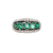 Georgian Emerald & Rose Cut Diamond Five Stone Ring | c.1820 - image 3