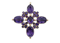 Russian Amethyst Cross in 18ct Gold - image 1
