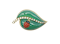 Bvlgari Ladybird on Green Leaf Brooch - image 1