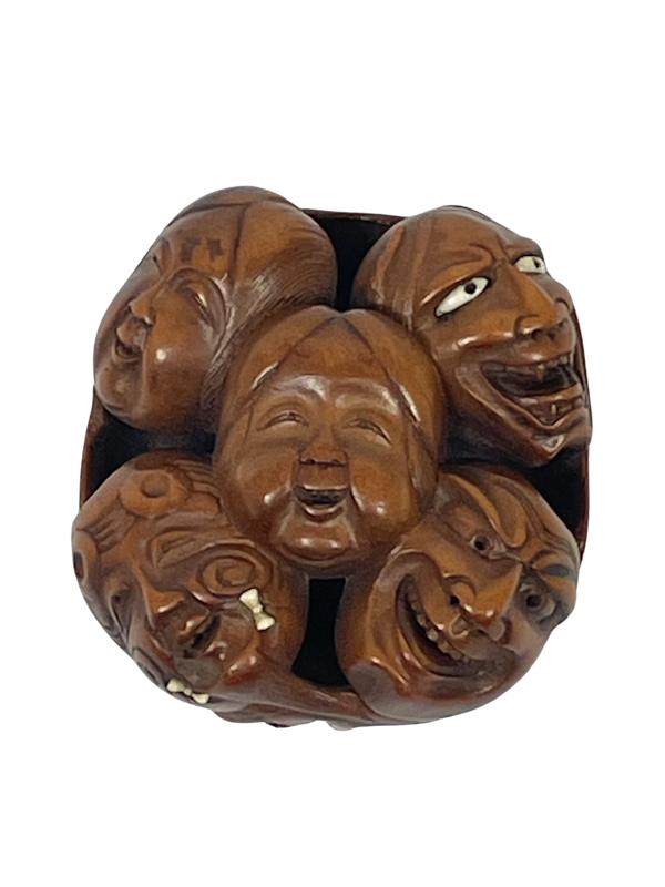 Netsuke mask group - image 1