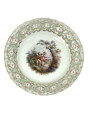 Reticulated Meissen plate
