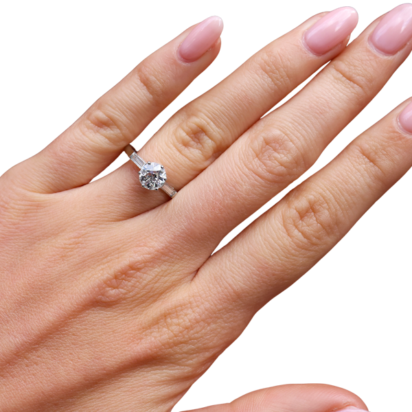 .97ct Art Deco French diamond engagement ring at Deco&Vintage Ltd - image 4